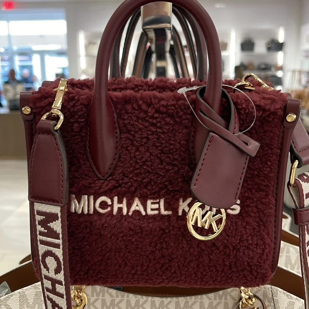 Michael Kors Mirella Extra-Small Sherpa XS SHOPPER XBODY SHEARLING Crossbody